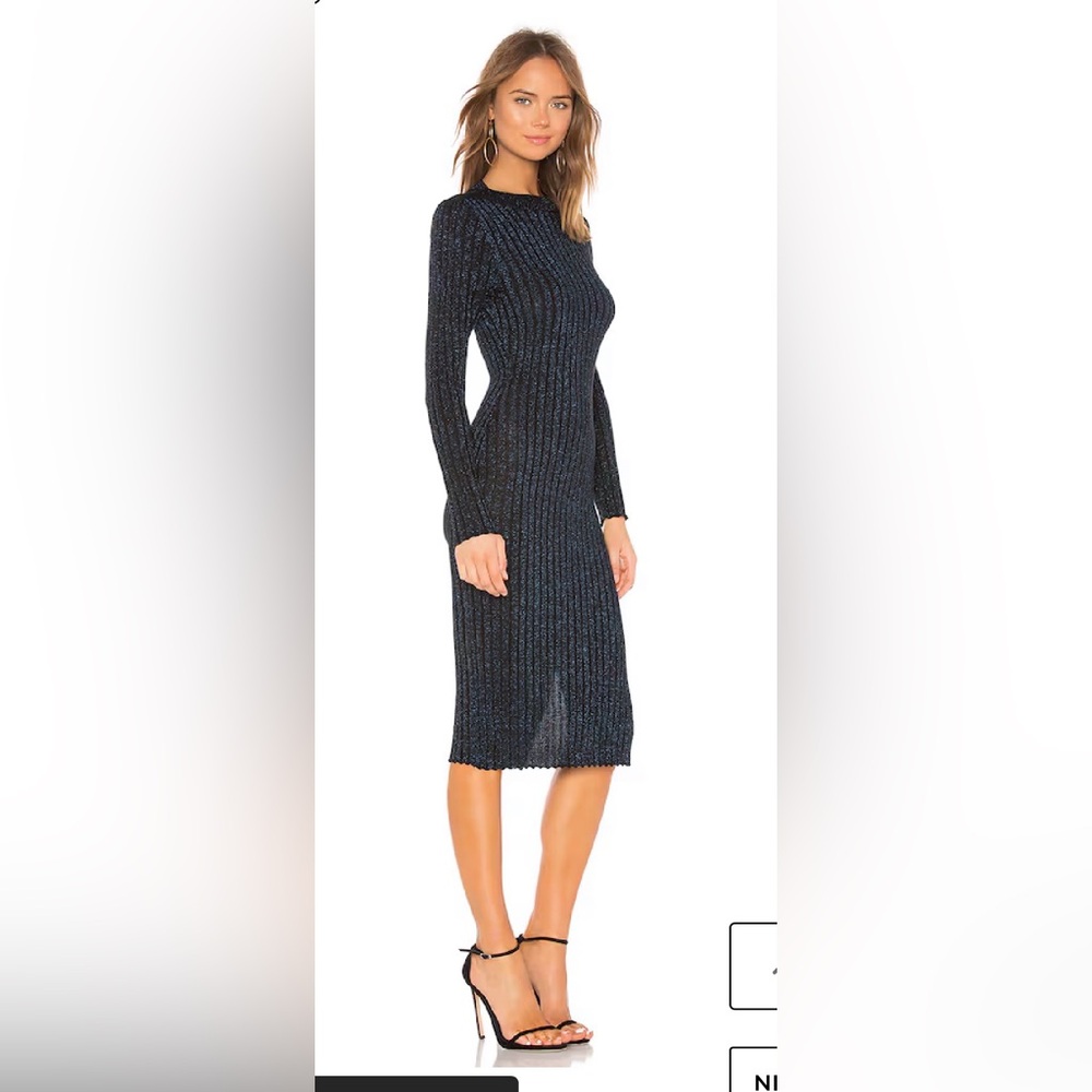Aliza Sweater Dress
Blue metallic ribbed